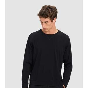 New Cozy Earth Mens Brushed Bamboo Sweatshirt Medium Black